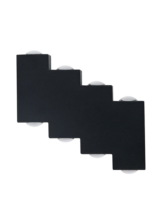 DANUBE HOME Milano Outdoor Wall Lights - LED Up & Down Light, Aluminum Construction, Modern Outdoor Lighting for Patios & Gardens, 23115-4W-2Way-Ww-Blk, Durable & Stylish, 1 Year Warranty