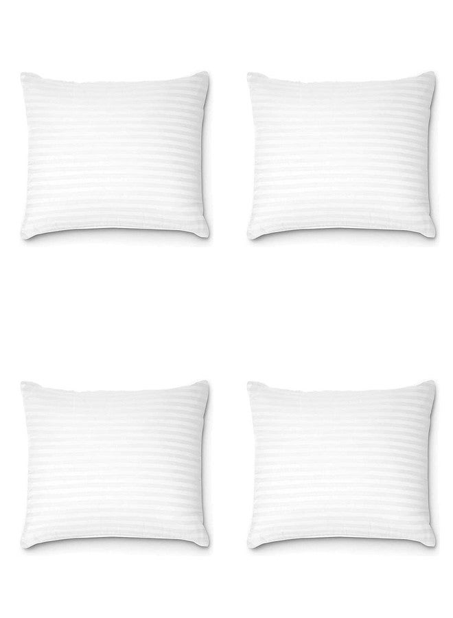 TrueCloud Microfiber Hotel Quality Premium Fibre Soft Cushion, Lumbar Pillow Filler, 14x20 Inches, White, Set of 4 - Image 1