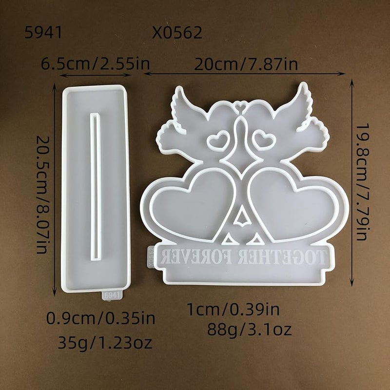 Creative Silicone Molds For Resin Picture Frames Heart Bird Crafting Decor - Image 4