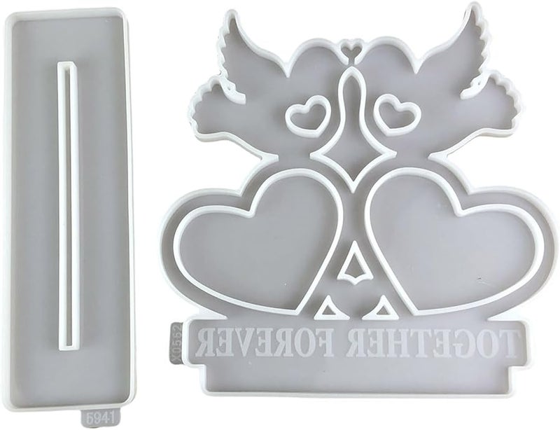 Creative Silicone Molds For Resin Picture Frames Heart Bird Crafting Decor - Image 1