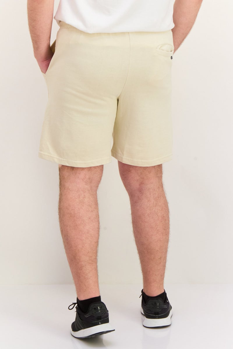 Gotcha Men Brand Logo Basic Shorts, Light Beige - Image 3