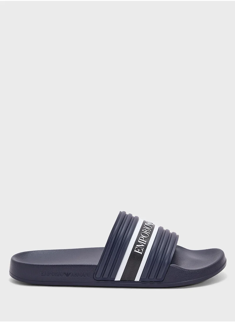 امبوريو ارماني Logo Beach Flip Flops