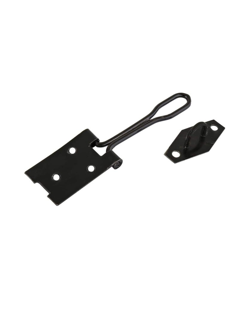 ROBUSTLINE Robustline Wire Hasp and Staple - Black, 3 x 3 cm - Image 1