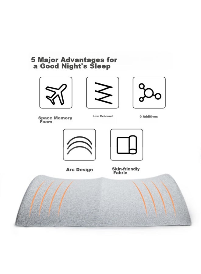 Aeromax Memory Foam Lumbar Pillow, Bed Backrest, Pregnancy Support Cushion, Office Chair Backrest, Lumbar Support Pillow - Image 1