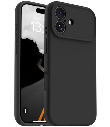 OTOFLY Magnetic for iPhone 17 Case,Compatible with Magsafe,Classic Liquid Silicone Mobile Phone Case,Integrated Camera Control Button,Anti-Scratch Microfiber Lining, Black - Image 1
