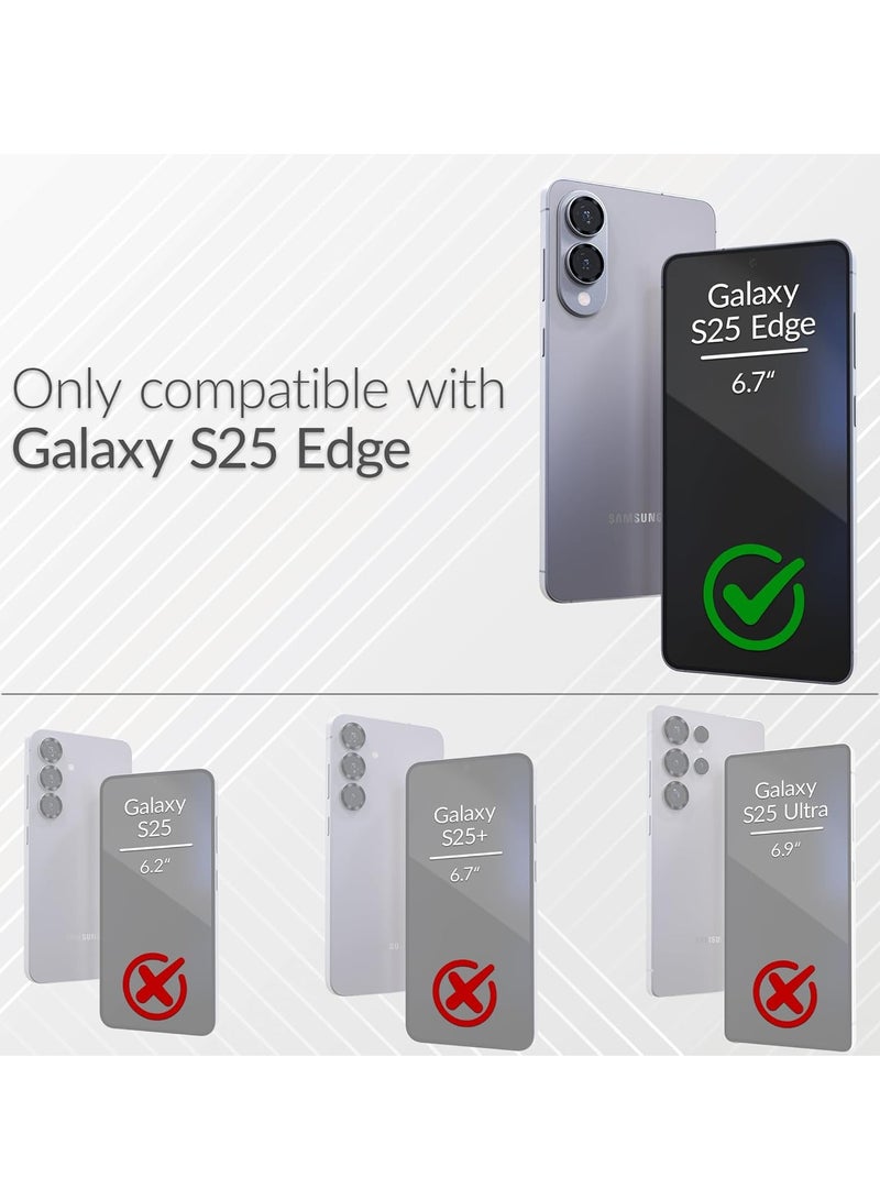 بورتوني حافظة سامسونج جالاكسي S25 ايدج غير صفراء مقاومة للصدمات ومضادة للخدش غطاء هاتف واقي لهاتف جالاكسي S25 ايدج 6.7 بوصة - Image 2