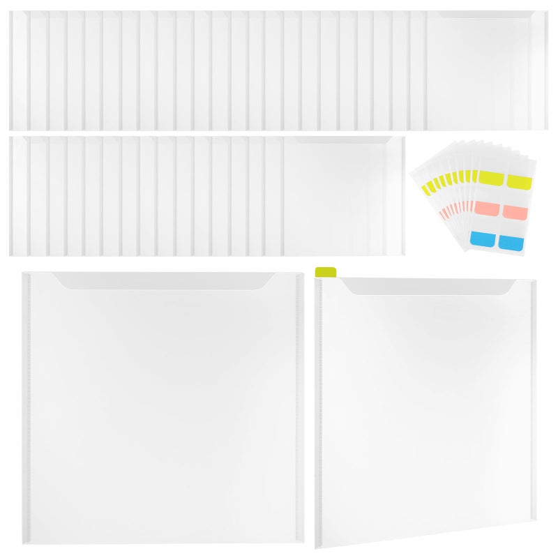 36pcs Scrapbook Paper Organizer: Document Expanding Folder With Label Window For Office School And Home Organization - Image 1