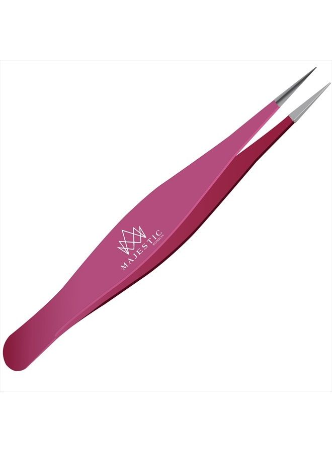Majestic Bombay Fine Point Tweezers for Women and Men – Splinter Ticks, Facial, Brow and Ingrown Hair Removal–Sharp, Needle Nose, Surgical Tweezers Precision Pluckers best tweezers for chin hair - Image 1