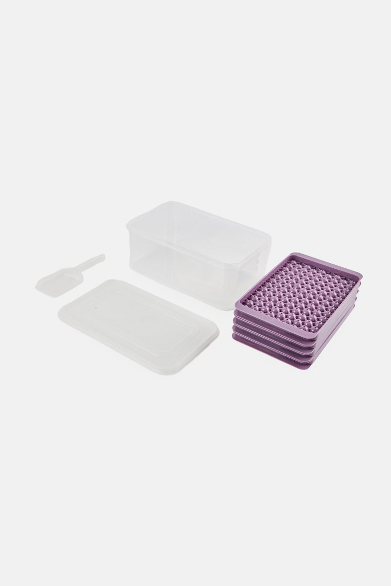 Alta 6-In-1 Mini Bubble Ice Tray Set With Storage Container An Scoop, Purple - Image 2