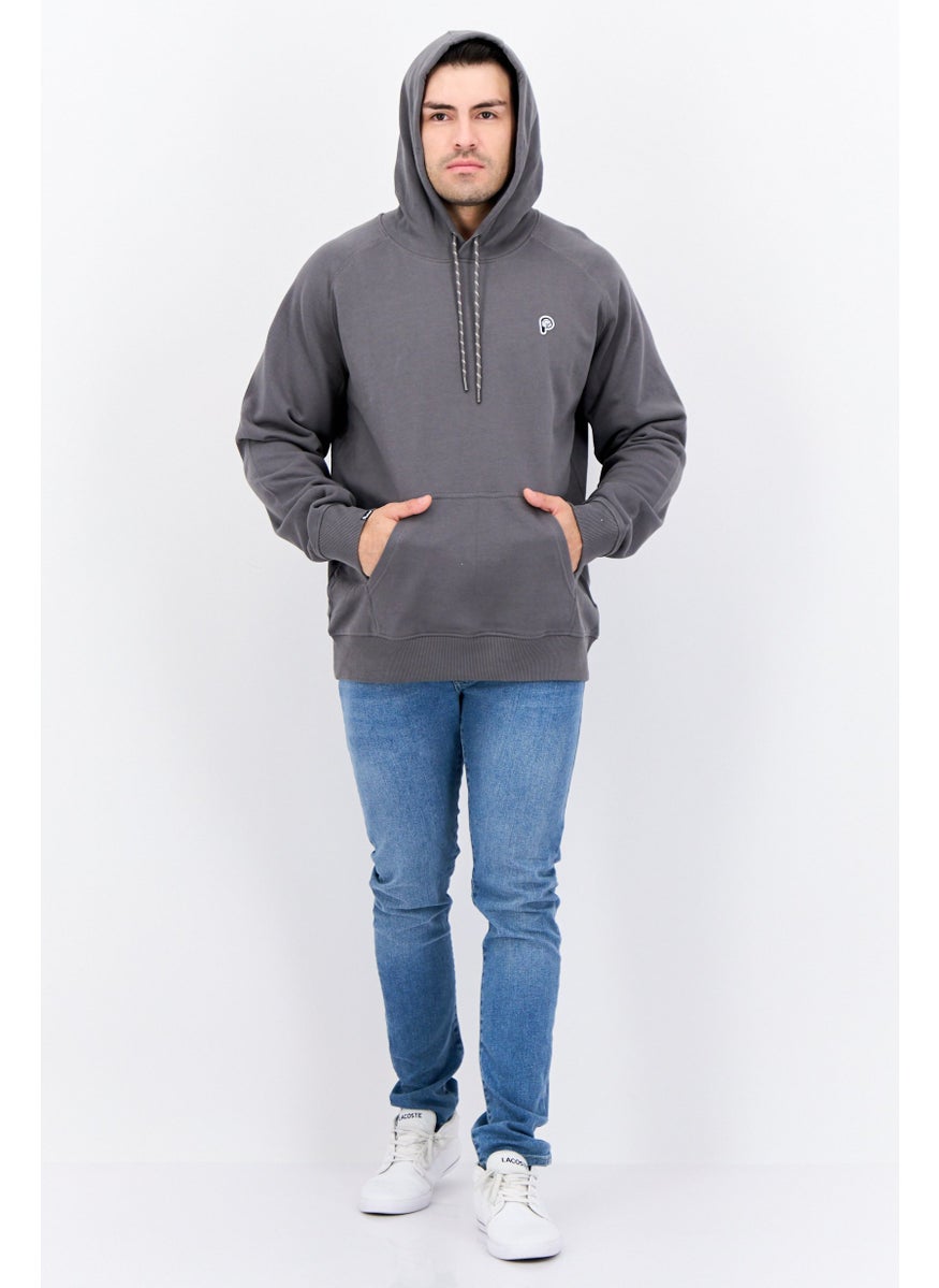 Penfield - Men Hooded Embroidered Logo Long Sleeves Hoodies, Grey - Image 1