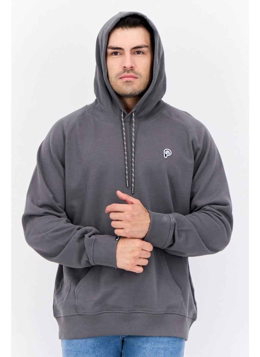 Penfield - Men Hooded Embroidered Logo Long Sleeves Hoodies, Grey - Image 1