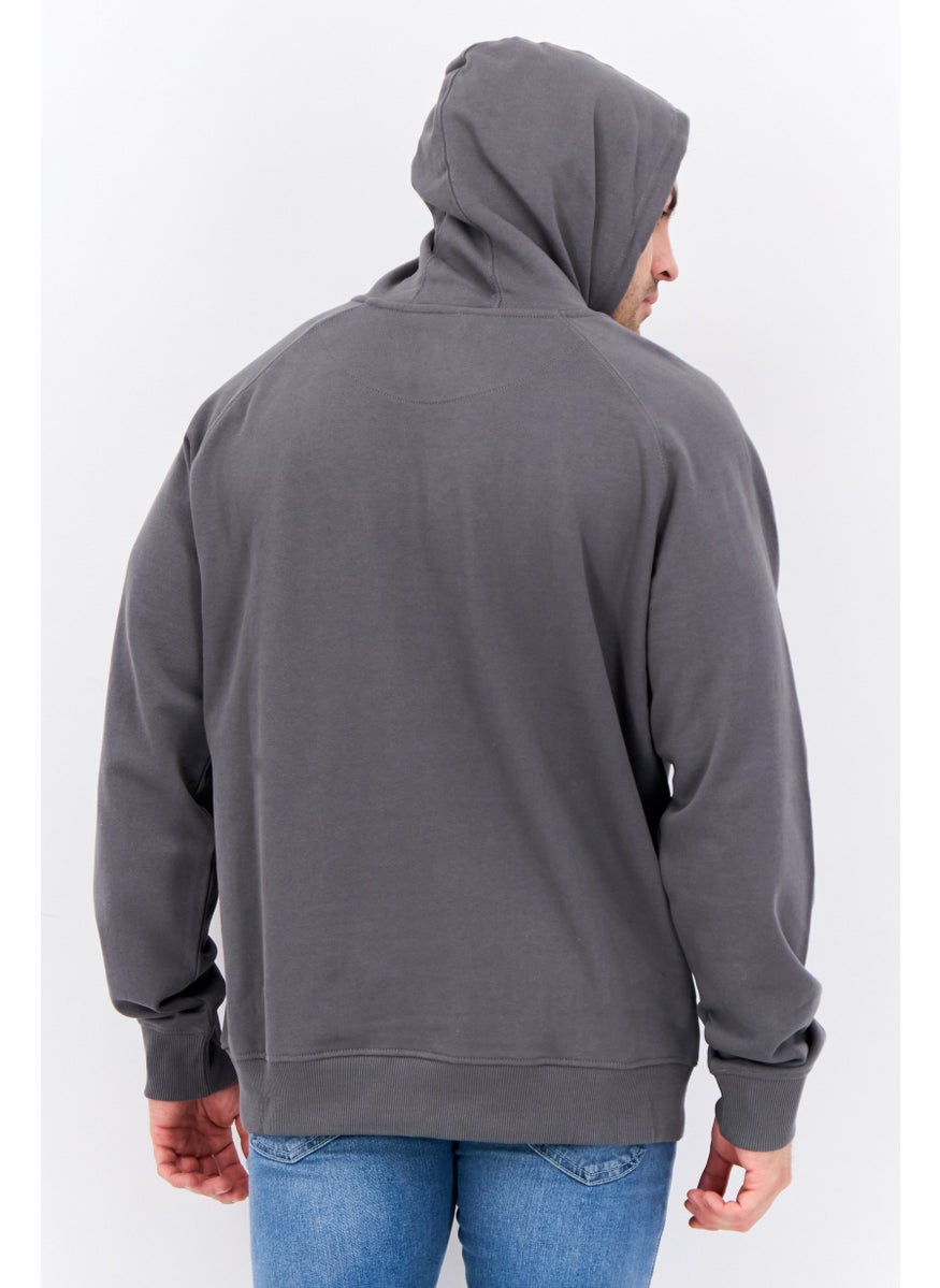 Penfield - Men Hooded Embroidered Logo Long Sleeves Hoodies, Grey - Image 1