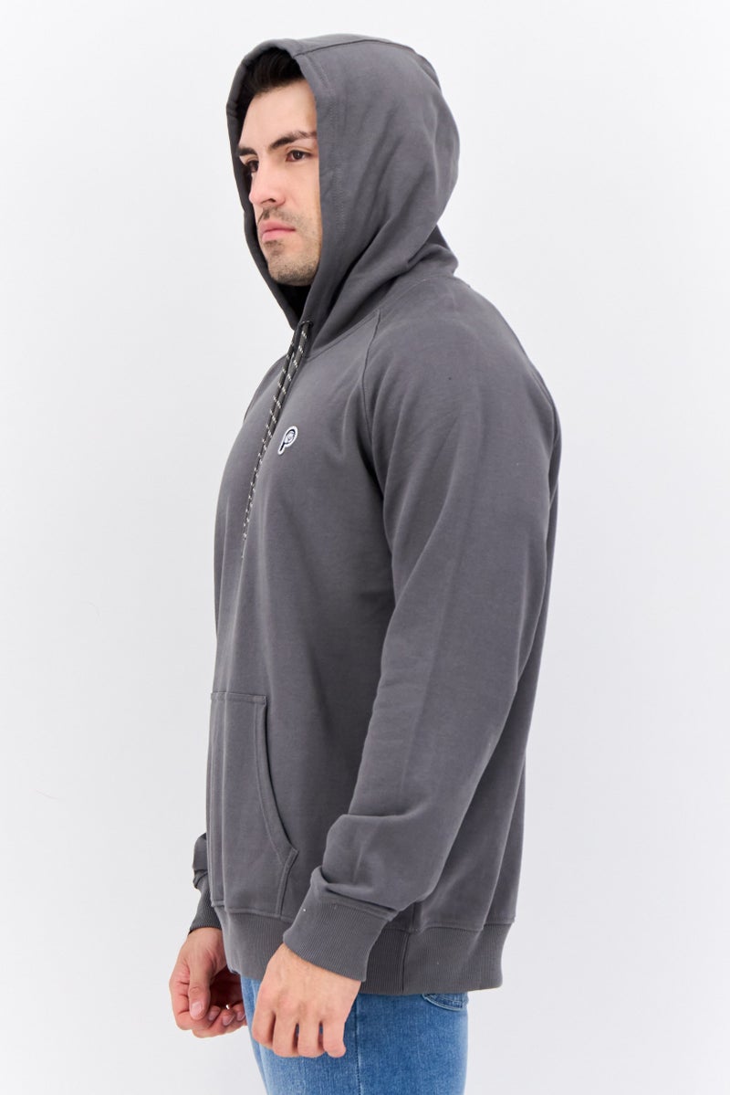 Penfield هودي رجالي بغطاء رأس وشعار مطرز بأكمام طويلة، رمادي - Image 2