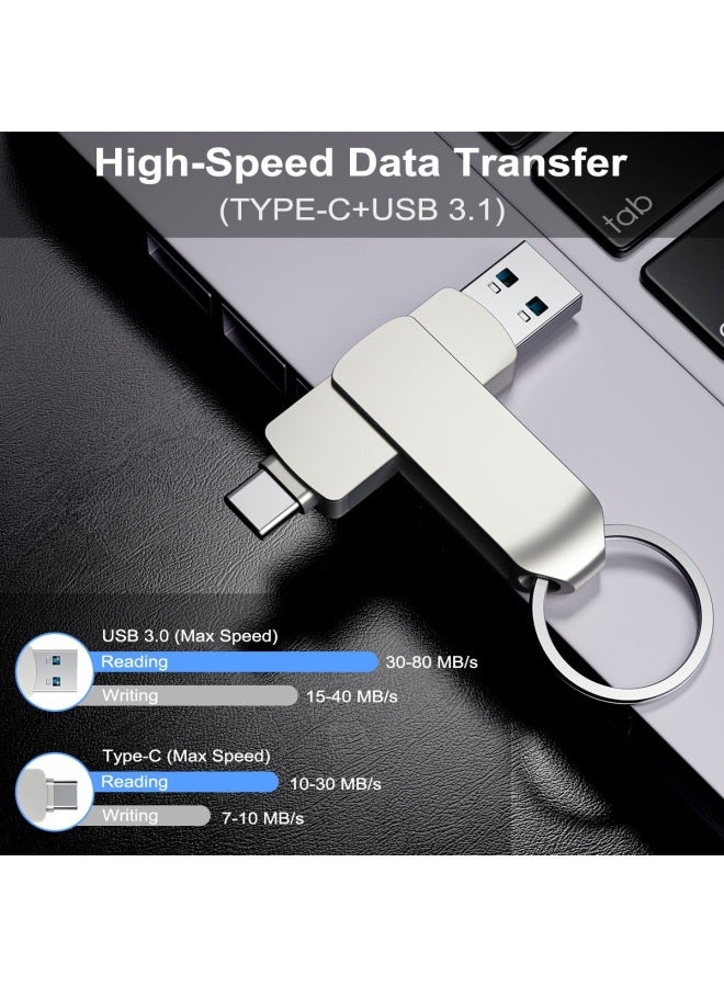 Popular USB Flash Drive Wholesale Price, Suitable For Huawei Type-C Round Mouth Metal Rotating High-Speed Full Amount 3.0256g