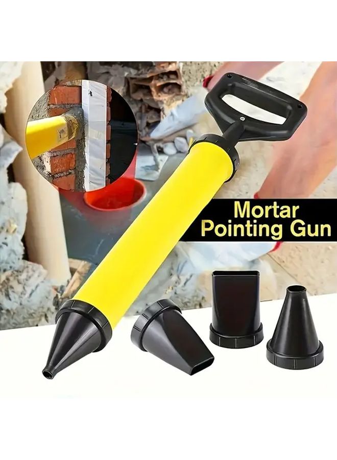 Yellow Multi Purpose Caulking Gun with 4 Nozzles and 1 Rubber Ring - Image 2