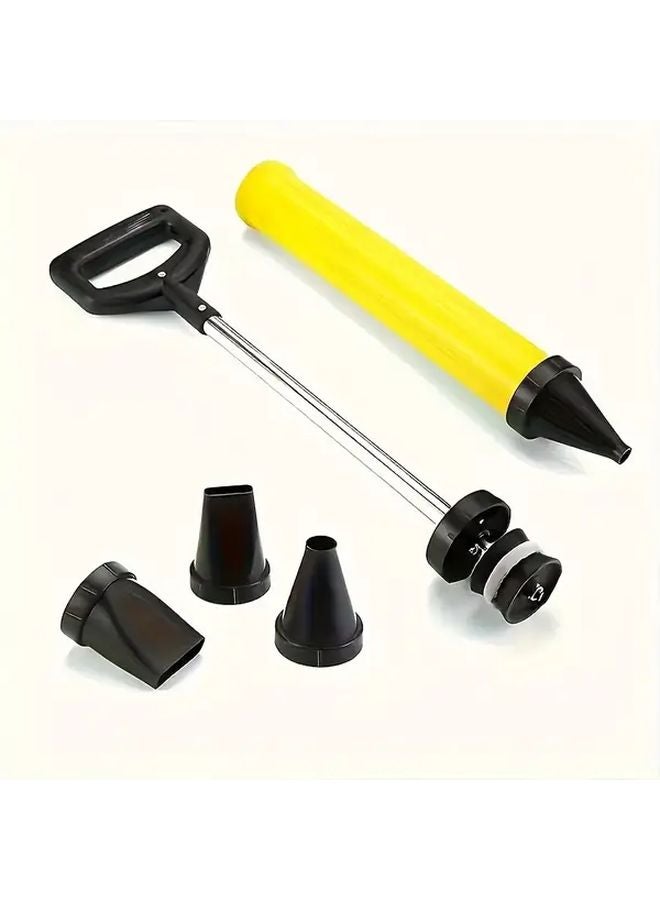 Yellow Multi Purpose Caulking Gun with 4 Nozzles and 1 Rubber Ring - Image 1