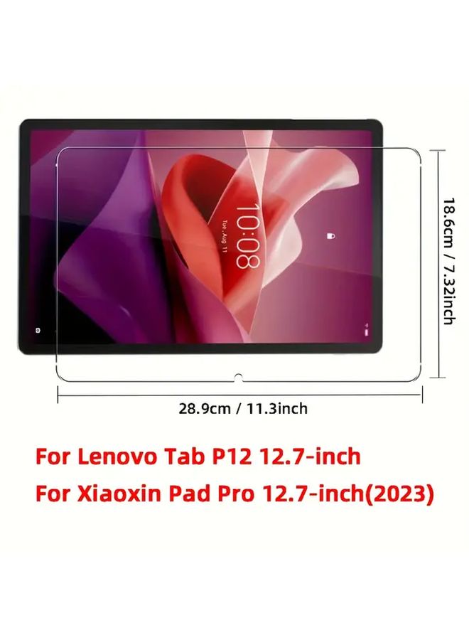 Tempered Glass Screen Protector 2 Pack for Tab P12 12 7 Inch HD Anti Scratch Anti Fingerprint Easy Installation - Image 2