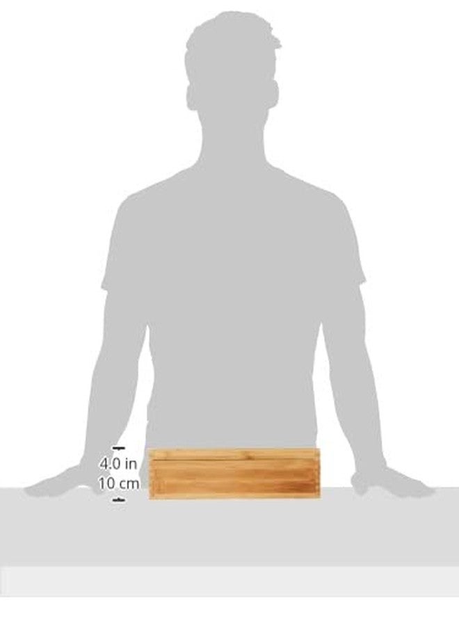 ليبر أنترناشونال علبة شاي من خشب البامبو من شركة ليبر إنترناشونال، تحتوي على 8 أقسام، أبعادها 12-3/8 بوصة × 7-3/8 بوصة × 3-3/5 بوصة - Image 5