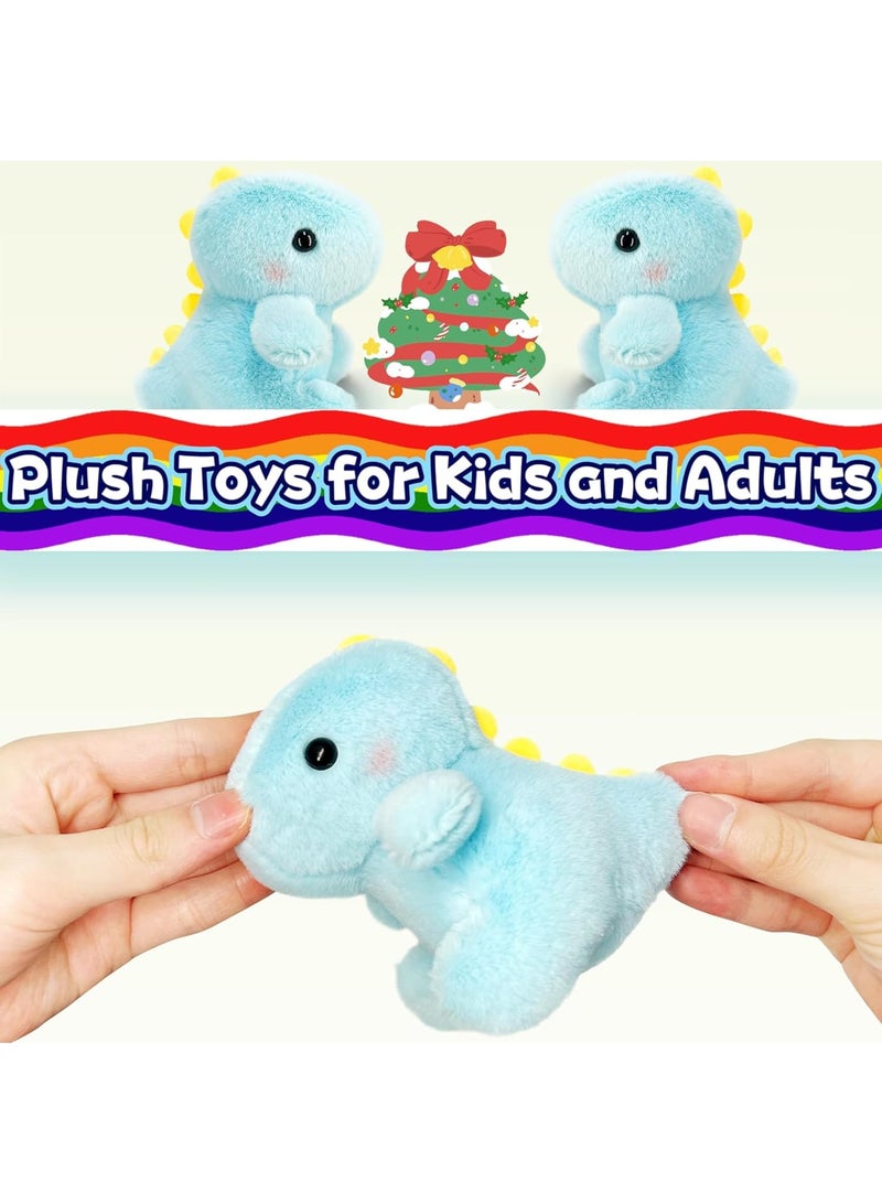 SOLARAE Dino Keychain, Toys Key Chain, Mini Plush Toys Key Chain, Cartoon Plush Doll,  Fat Dino Stuffed Animal for Girls ? Boys, Birthday Gifts (Blue) - Image 5