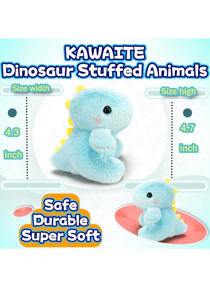 SOLARAE Dino Keychain, Toys Key Chain, Mini Plush Toys Key Chain, Cartoon Plush Doll,  Fat Dino Stuffed Animal for Girls ? Boys, Birthday Gifts (Blue) - Image 2