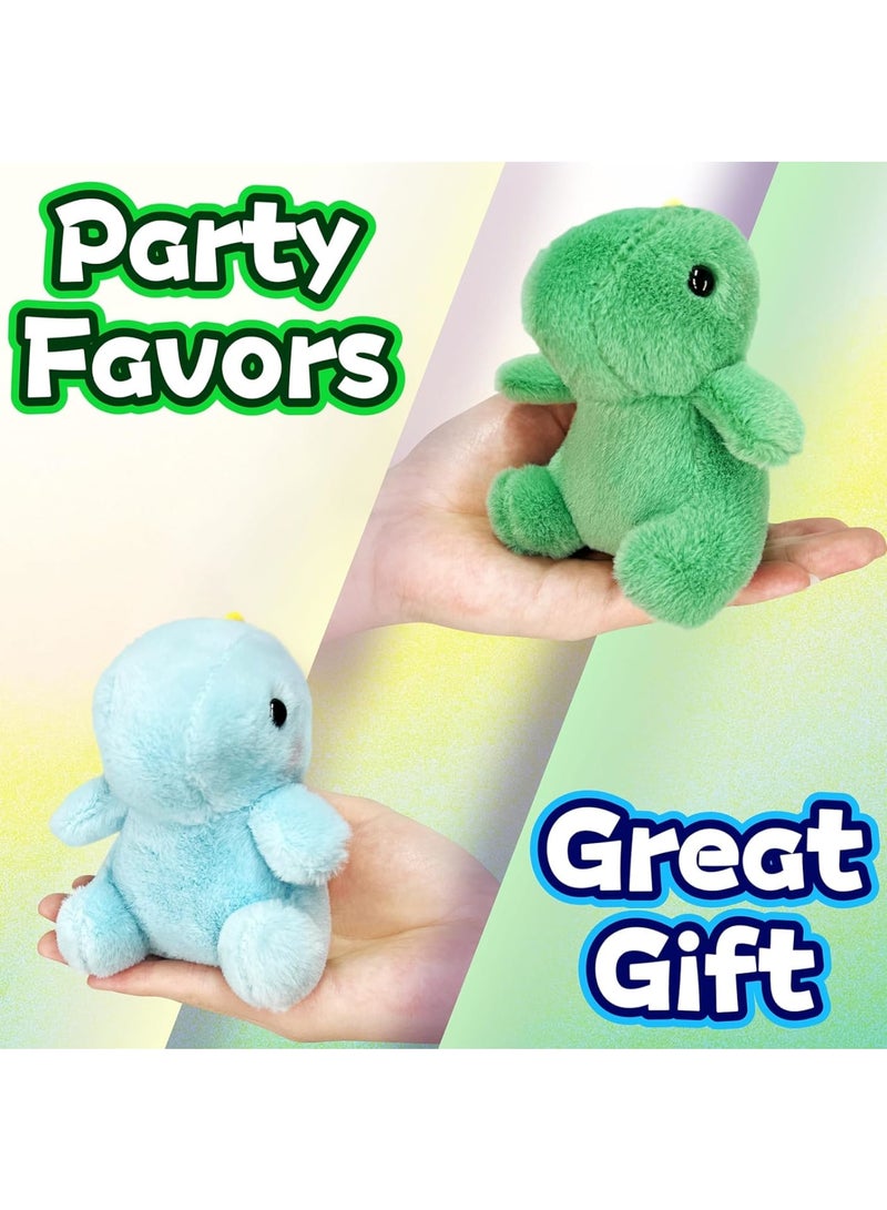 SOLARAE Dino Keychain, Toys Key Chain, Mini Plush Toys Key Chain, Cartoon Plush Doll,  Fat Dino Stuffed Animal for Girls ? Boys, Birthday Gifts (Blue) - Image 4