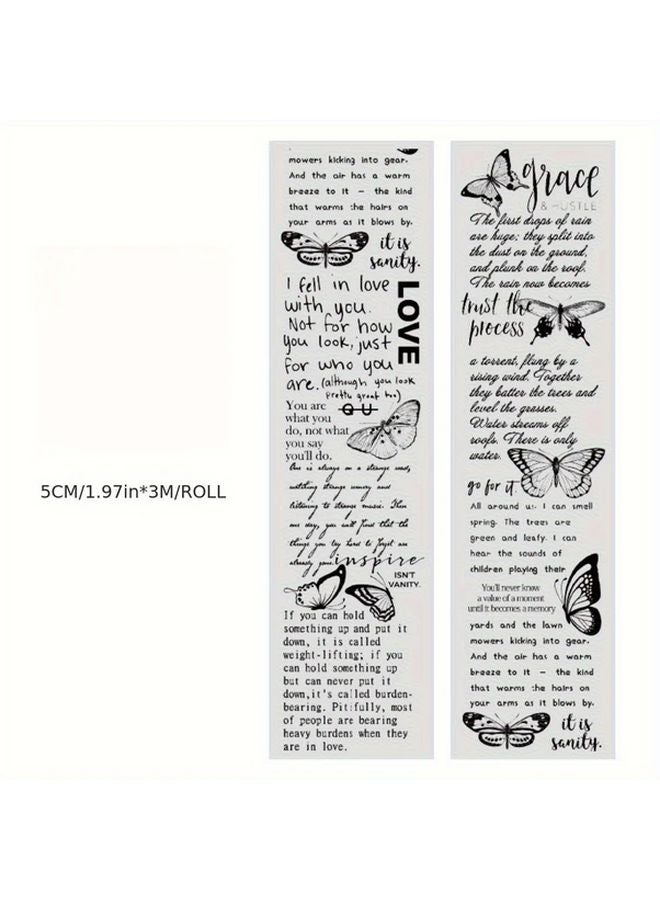 Vintage Washi Tape Set 4 Rolls 39ft PR1002 Masking Tape For DIY Craft Scrapbooking - Image 3