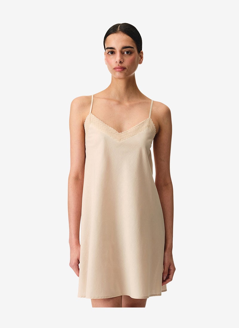 Penti Women Belle Sleeveless Beige Night Dress - Image 1