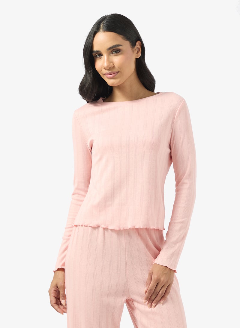 Ginger Cozy Pointelle Top & Pyjama Set - Image 3