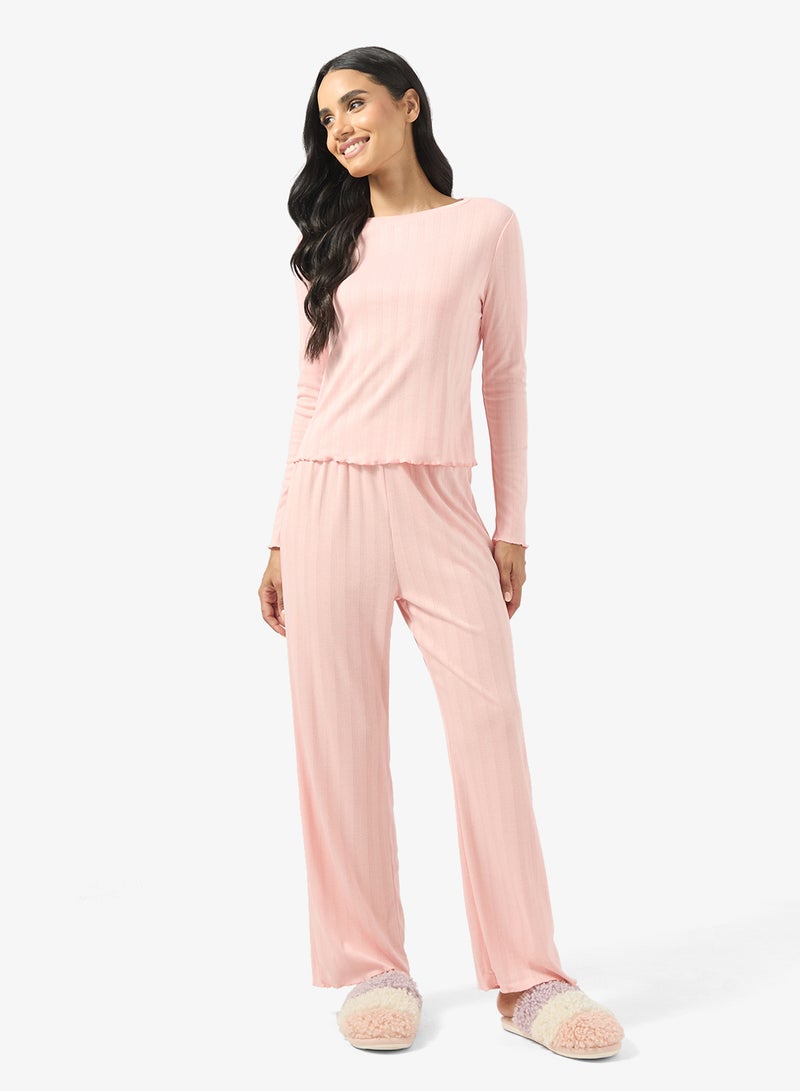 Ginger Cozy Pointelle Top & Pyjama Set - Image 5