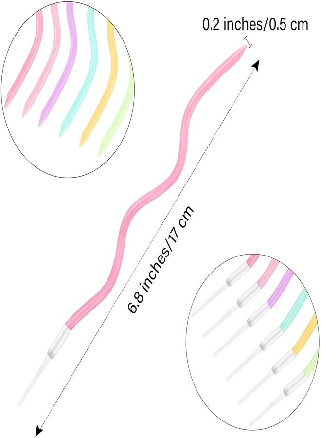 Happy Space - 6pcs Multi Color Twisted/Spiral Pastel Colors Birthday Candles. Cake/Cupcake Decoration for Birthdays/Anniversary/Baby Shower - Image 2