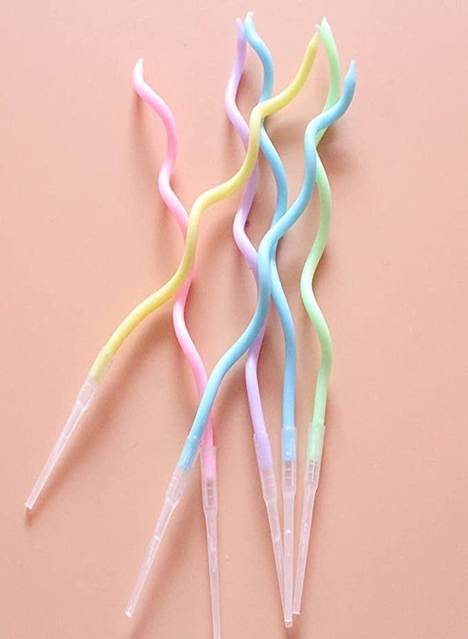 Happy Space - 6pcs Multi Color Twisted/Spiral Pastel Colors Birthday Candles. Cake/Cupcake Decoration for Birthdays/Anniversary/Baby Shower - Image 5