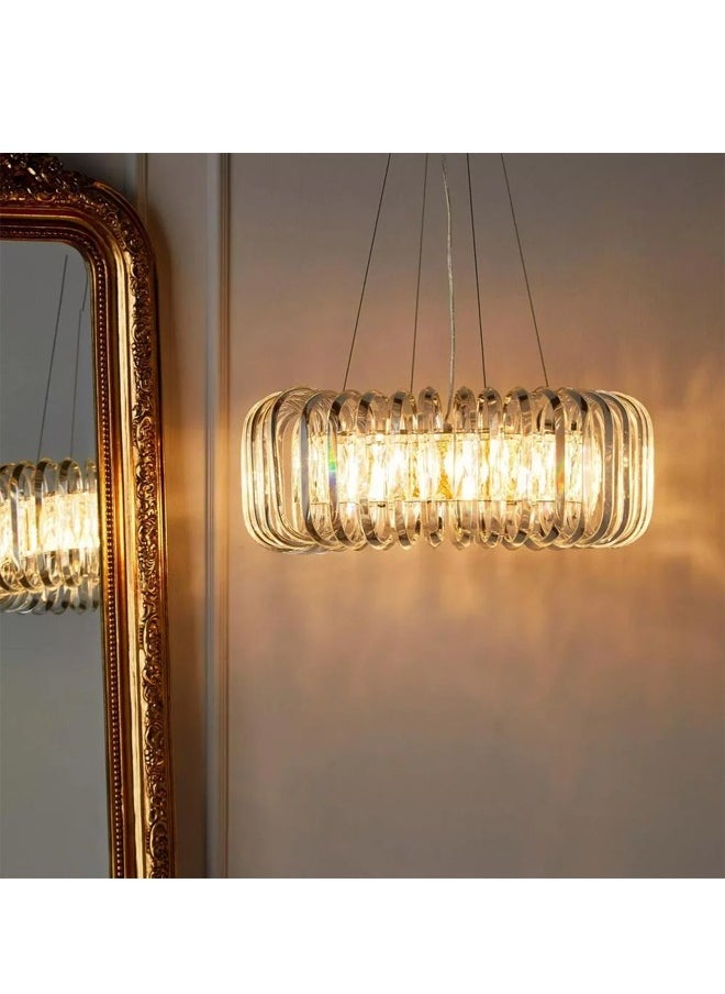 BTM Luxury Oval Crystal Chandelier – Modern Hanging Pendant Light – 110cm Wide for Living Rooms & Halls – 220V  - Image 2