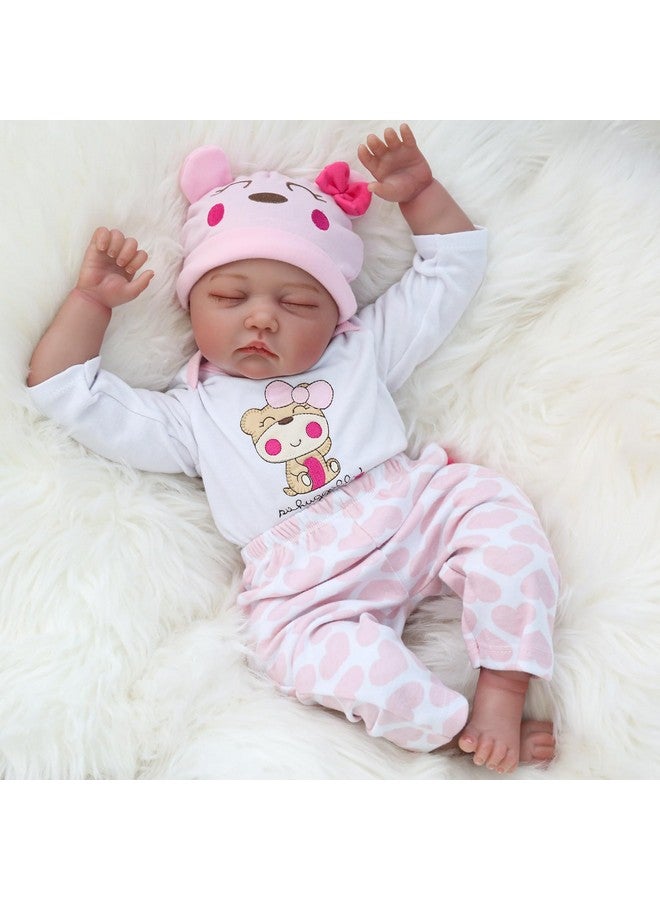 Kaydora Reborn Baby Dolls Girl - 22 Inch Soft Cloth Body Newborn Girl Doll, Realistic Sleeping Baby Doll That Look Real for Kids Age 3+ - Image 3