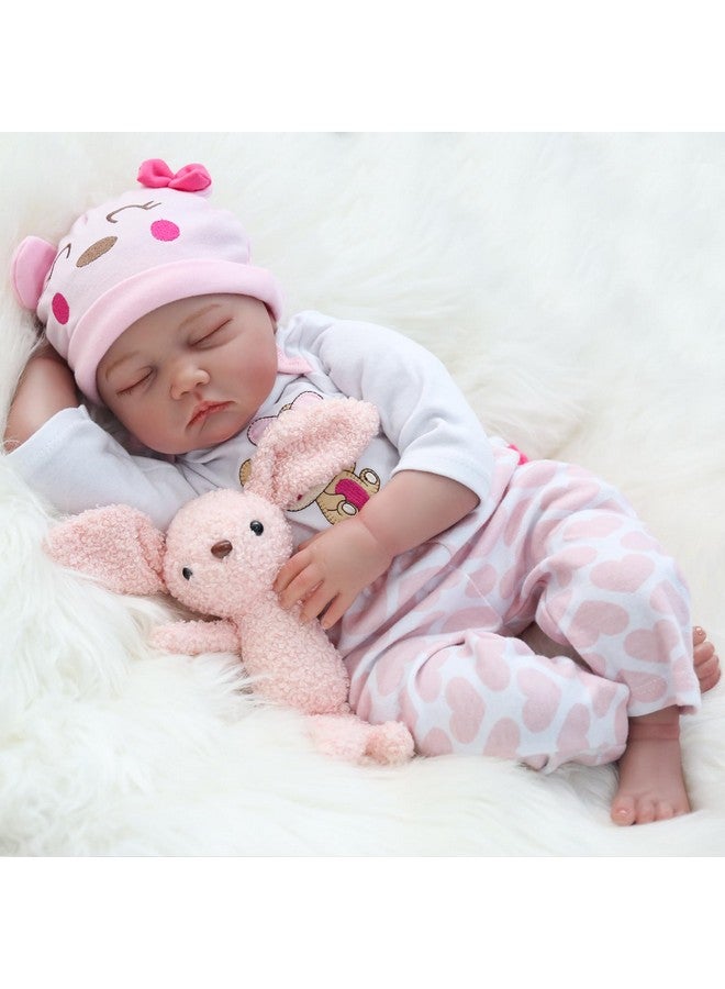 Kaydora Reborn Baby Dolls Girl - 22 Inch Soft Cloth Body Newborn Girl Doll, Realistic Sleeping Baby Doll That Look Real for Kids Age 3+ - Image 1
