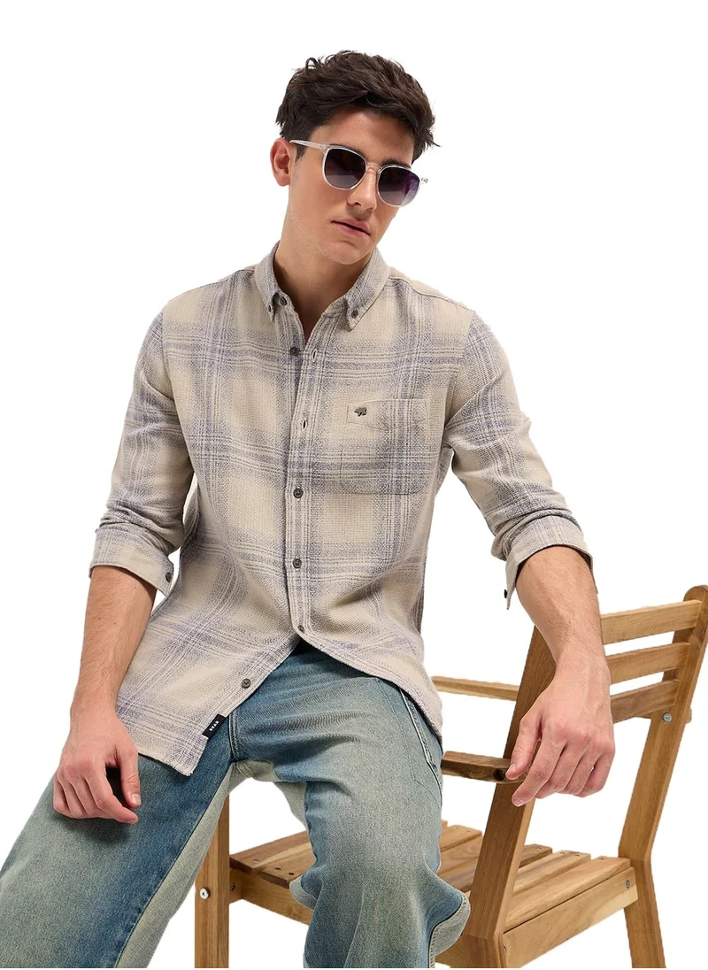 ذا بير هاوس Cotton Shirt for Men | Slim Fit, Long Sleeve, Casual or Formal Button-Down | Soft, Breathable Fabric for Work, Everyday, & All-Season Wear in Stylish