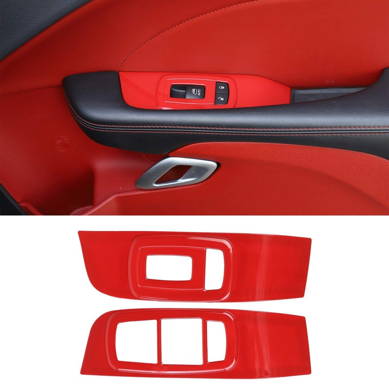 Voodonala for Dodge Challenger 20152023 Window Lift Trim Switch Panel Accessories for Dodge Challenger 20152023 Red