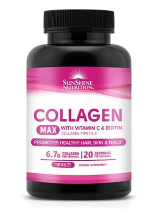 Collagen Max Tablets With Vitamin C & Biotin I Collagen Type 1&3 Promotes Healthy Hair, Skin And Nails 120 Tablets - pzsku/ZF47E0F34DA086B204F98Z/45/_/1719910248/c4f27937-ec04-44ea-a17c-7269b329a211