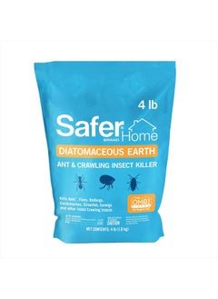 Safer BRAND الصفحة الرئيسية SH51703 OMRI - مبيد تربة الدياتومي - مبيد النمل والصراصير والبق والبراغيث والأسماك الفضية والأذن والحشرات الزاحفة  - Image 1