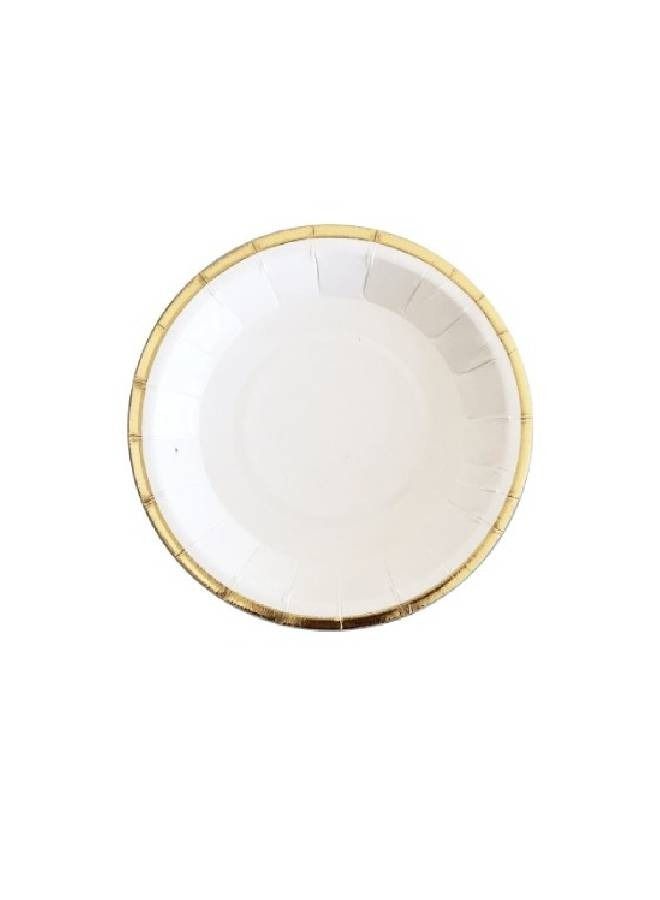 4 Inches Round Canape Plates (White)