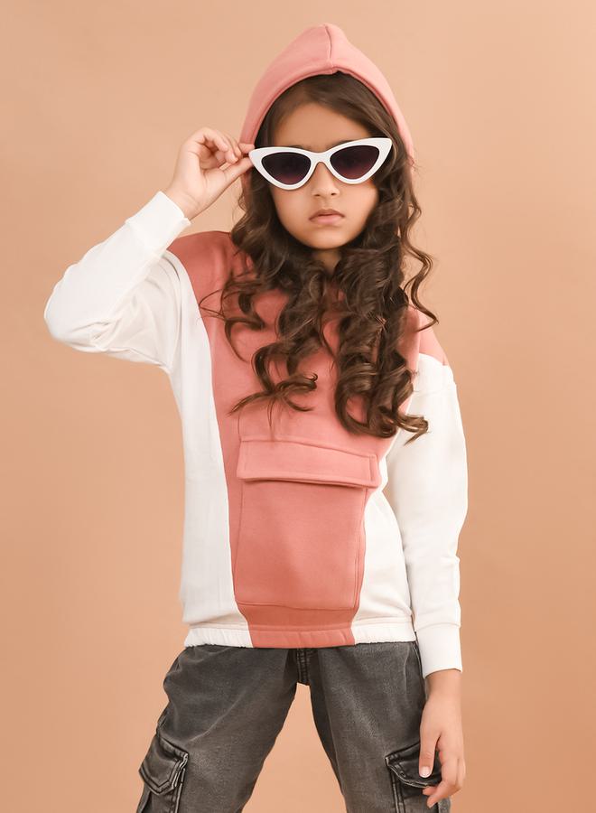 LILPICKS Color Block Flap Pocket Hoodie by Styli  - Image 1