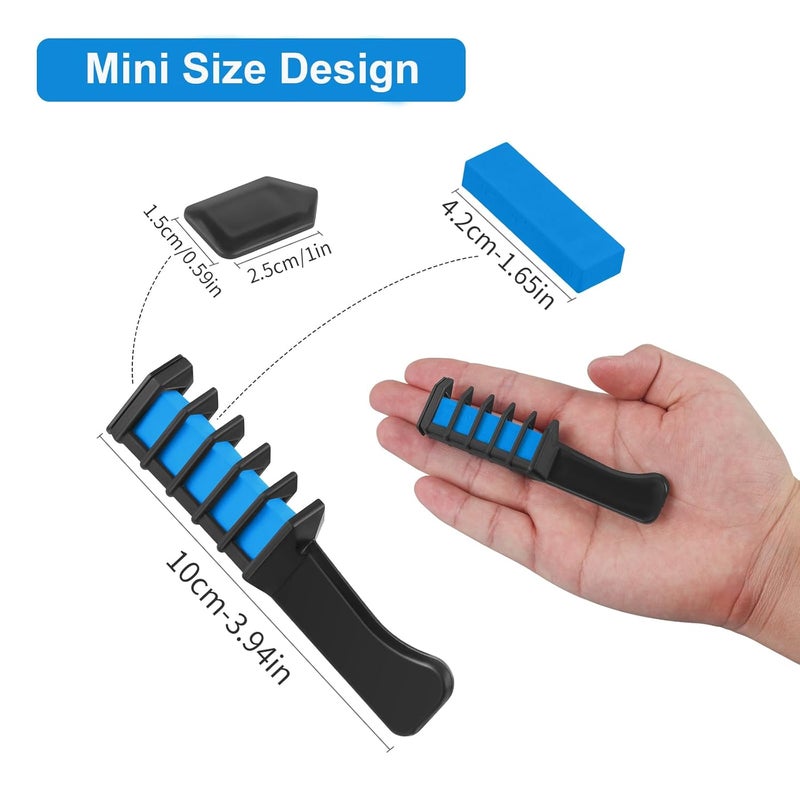 MSDADA New Hair Chalk Comb Temporary Hair Color Dye for Girls Kids with Light Color Hair, Washable Hair Chalk for Girls Age 4 5 6 7 8 9 10 Birthday Cosplay DIY,Independence Day (Red,White,Blue) - Image 2