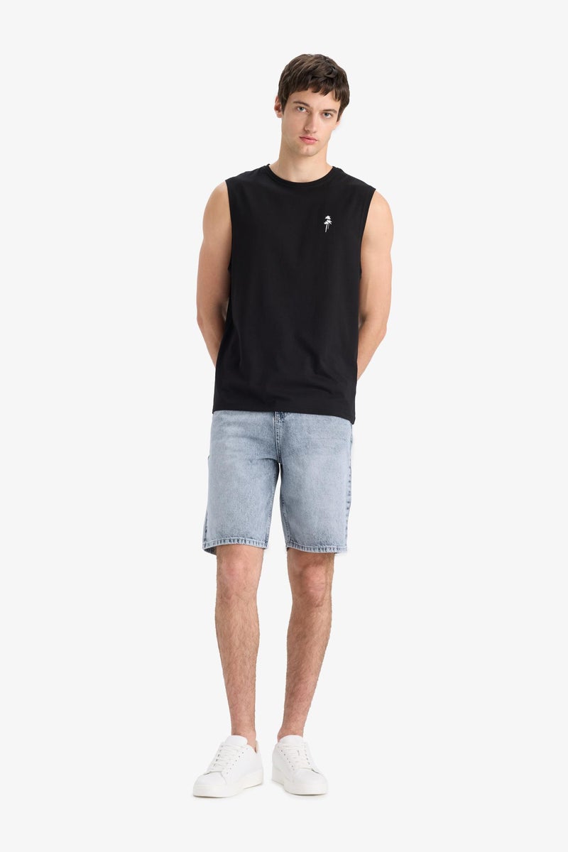 Man Regular Fit Jean Jean Bermuda