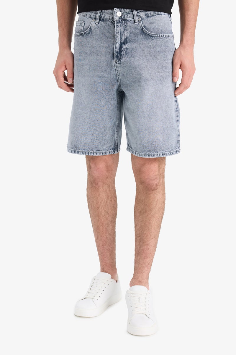 Man Regular Fit Jean Jean Bermuda