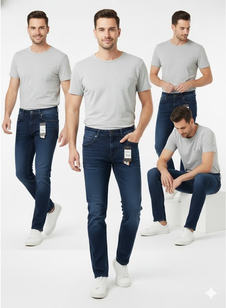 جينز دنيم رجالي بقصة عادية - Image 4