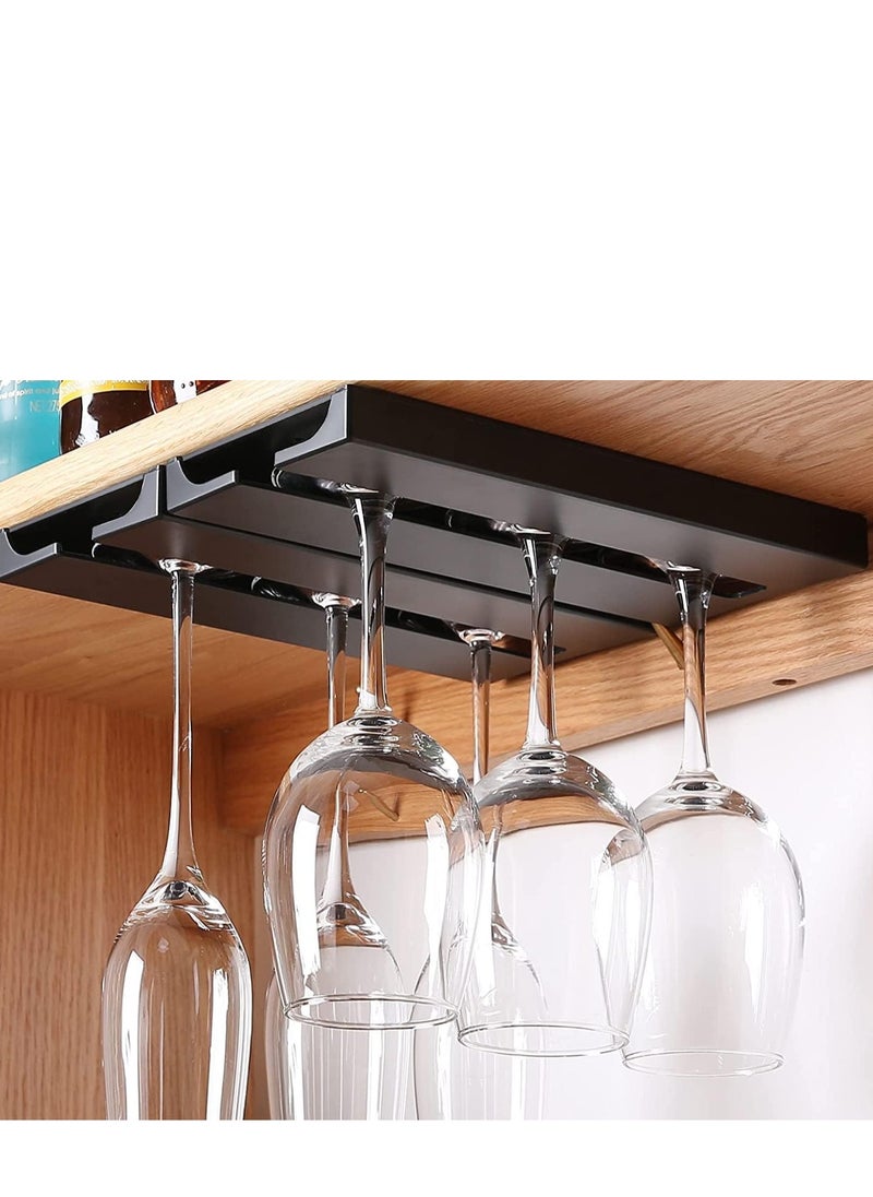 2 Pack  Glass Cup Holder Under Shelf or Cabinet Punch-free Glass Rack Plastic Stemware Rack Glassware Drying Storage Hanger for Kitchen and Restaurant - pzsku/ZF47E7CAAC9965D11BEF6Z/45/_/1708338670/52e53df5-dc5f-49b4-81d4-1380b208398a