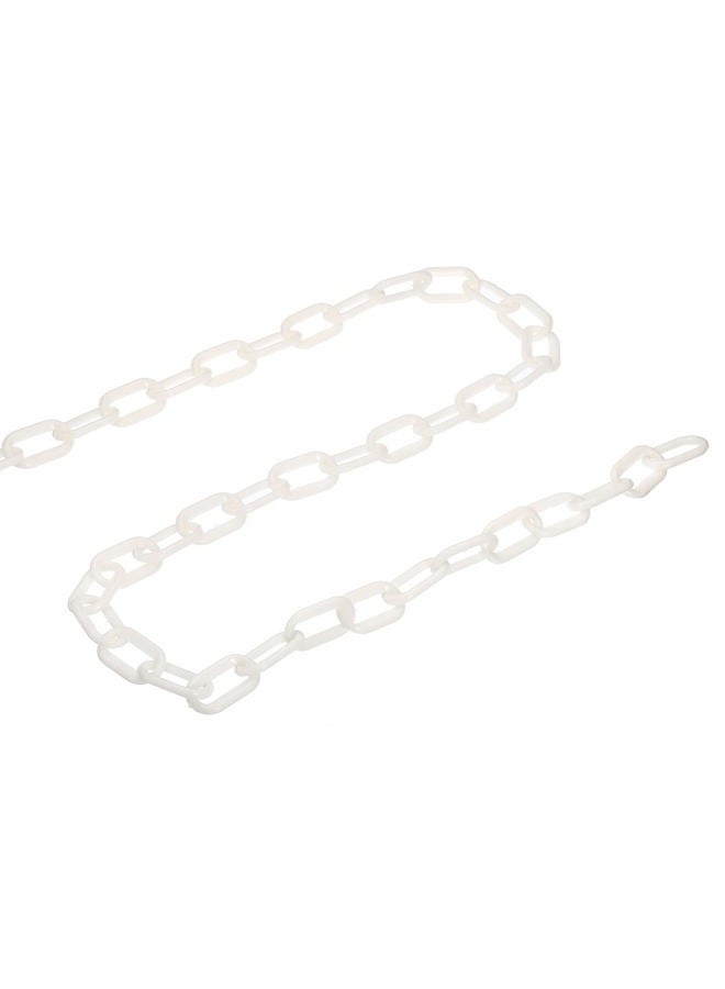 TeaZa 16ft Plastic Barrier Chain, Safety Barrier Chain Plastic Chain Links Crowd Control Barrier for Fence Gate Garden Construction Driveway Elevator Parking Lot, White  - Image 5