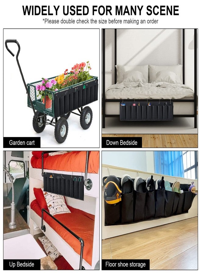 RVZONE RV Shoe Pockets 10 Pockets Heavy Hanging Bedside Storage Organizer with Sturdy Hooks Storage Pockets Hangs on bed for Shoes Toys and Tool Accessories - Image 5