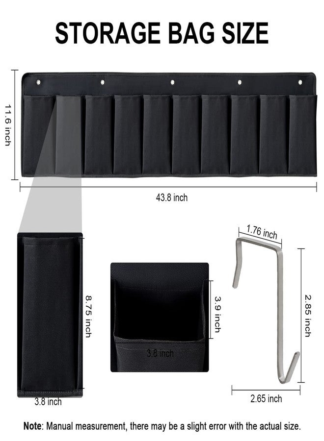 RVZONE RV Shoe Pockets 10 Pockets Heavy Hanging Bedside Storage Organizer with Sturdy Hooks Storage Pockets Hangs on bed for Shoes Toys and Tool Accessories - Image 2