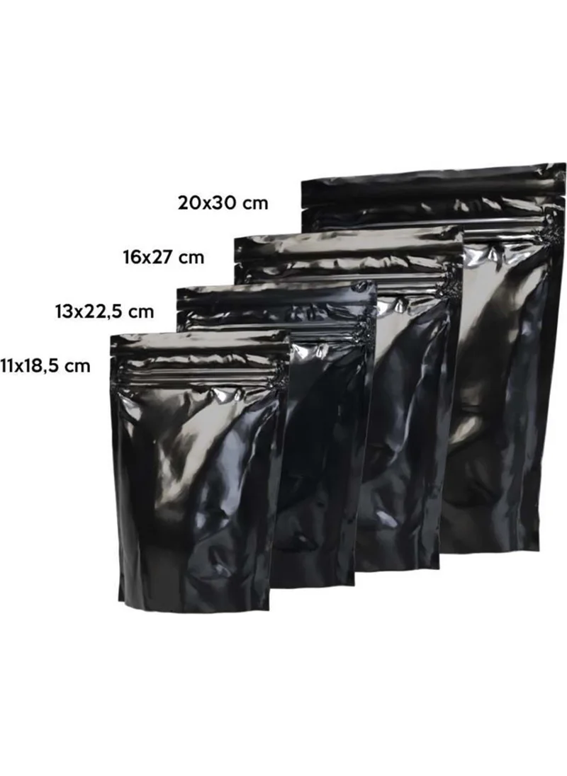 Ambalaj Pazarı Packaging Market Black Aluminum Doypack 20X30 cm - 100 PACKS