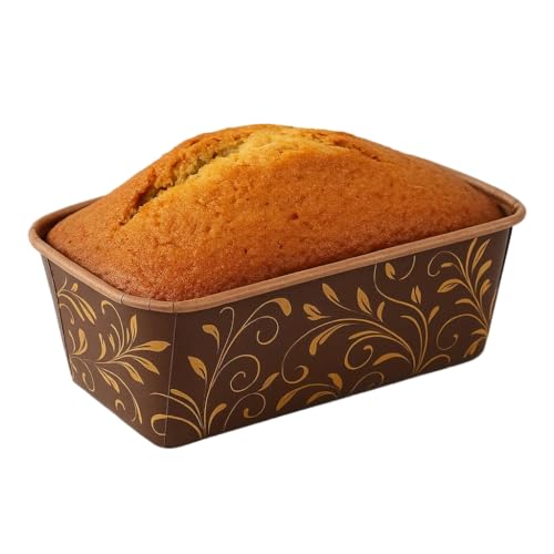 Esslly Rectangular Paper Loaf Moulds by Ecopack, Italy | Pack of 20 | Non-Stick, Oven Safe, Disposable Baking Pans | Size: 199 x 75 x 62 mm | Ideal for Breads & Cakes - Image 1